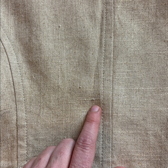 NYGARD Collection Linen Blend Blazer, Gold Thread, Peplum Jacket - Size 6 petite - Picture 13 of 13